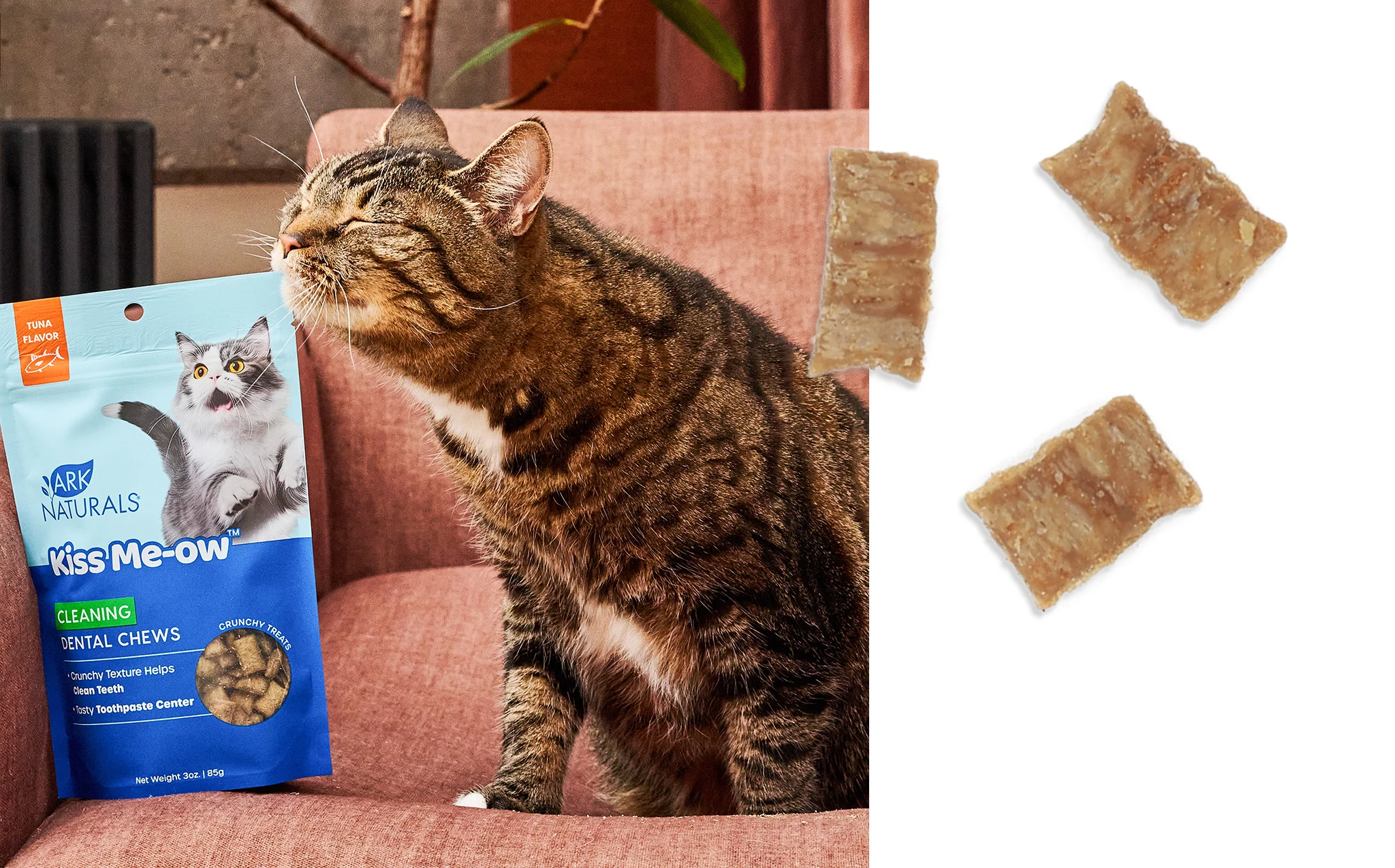 Ark Naturals Cat Kiss Me-Ow Cleaning Dental Chew Tuna 3oz