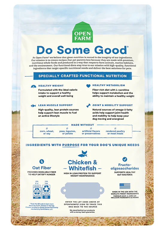 Open Farm Healthy Weight Chicken & Whitefish Recipe