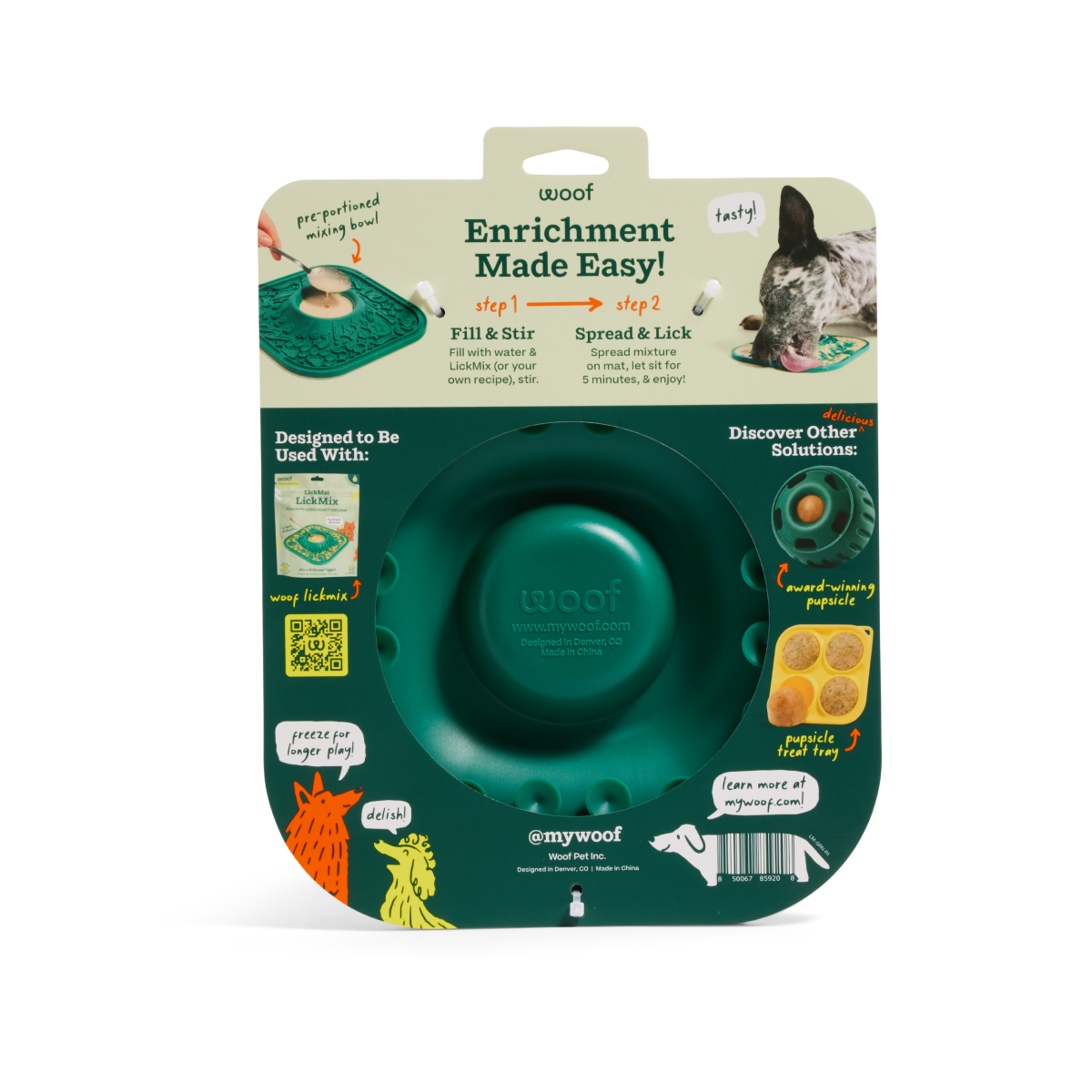 Woof LickMat Green