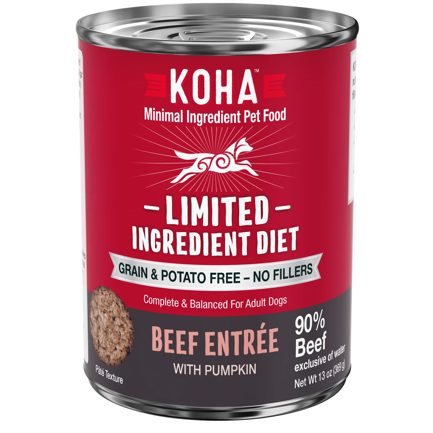 Koha Canned Dog Food Limited Ingredient Beef 13oz