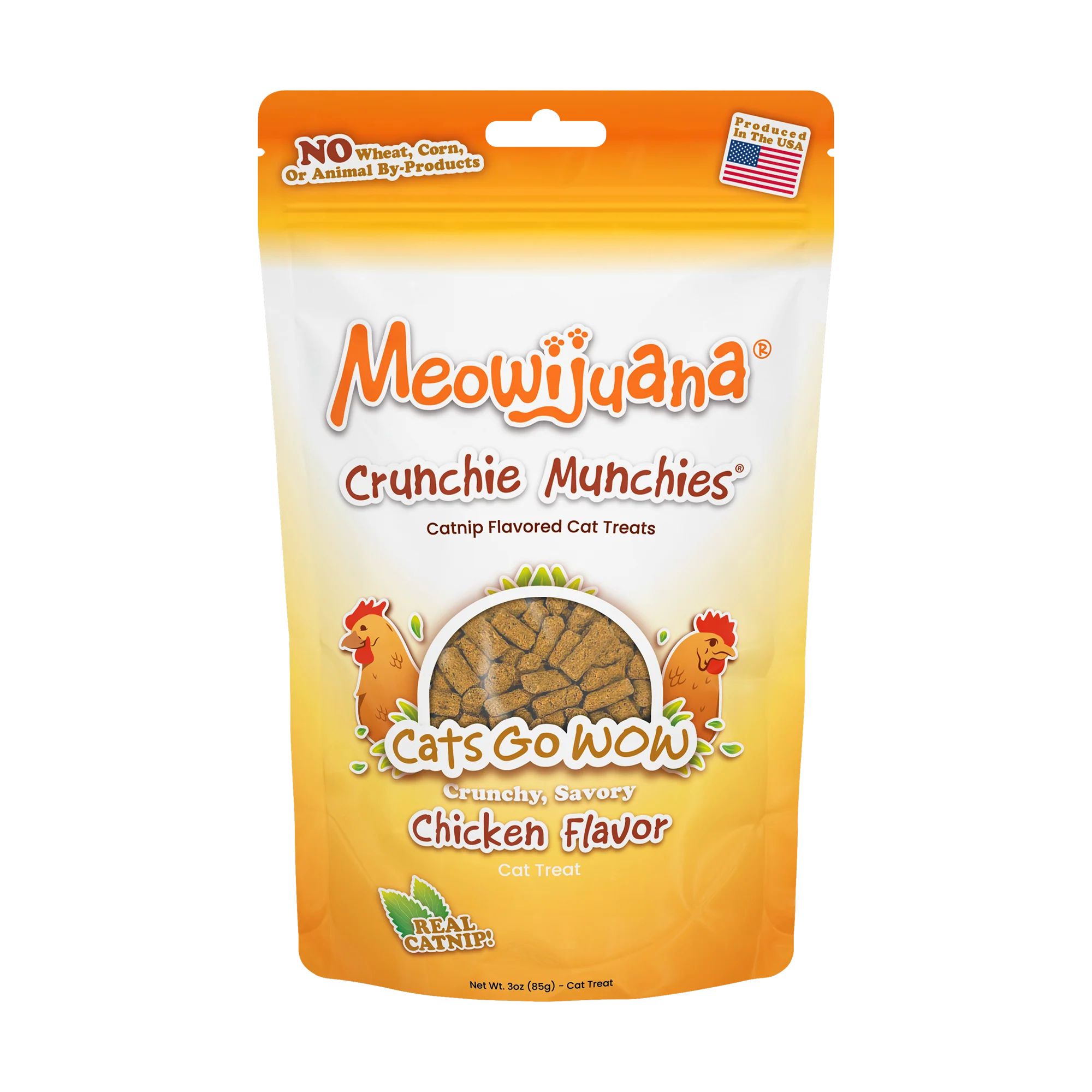 Meowijuana Crunchie Munchie Chicken Catnip Treats 3oz