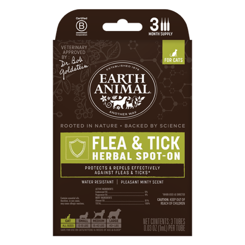 Earth Animal Cat Herbal Flea & Tick Spot-On 3pk