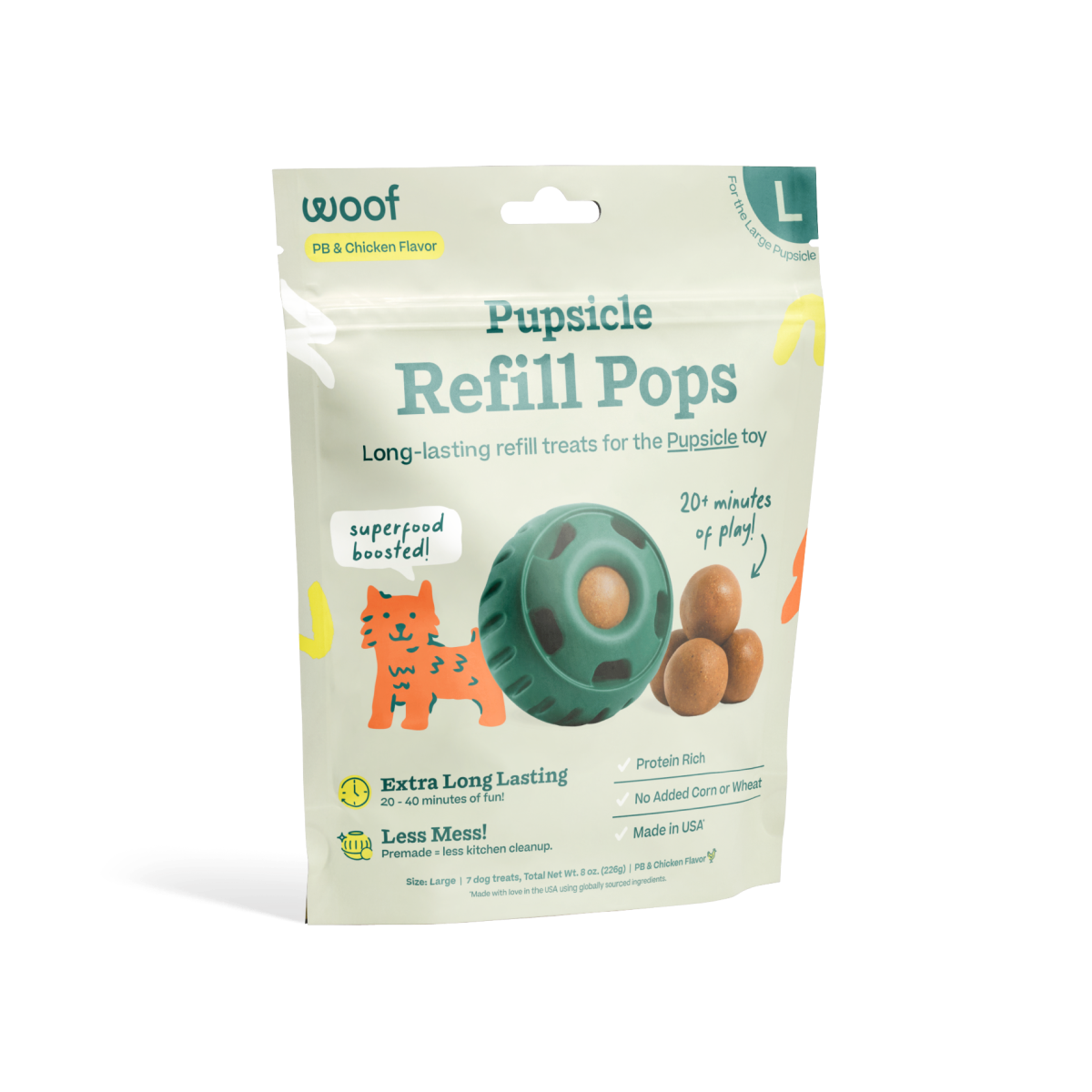 Woof Pupsicle Refill Pops PB & Chicken