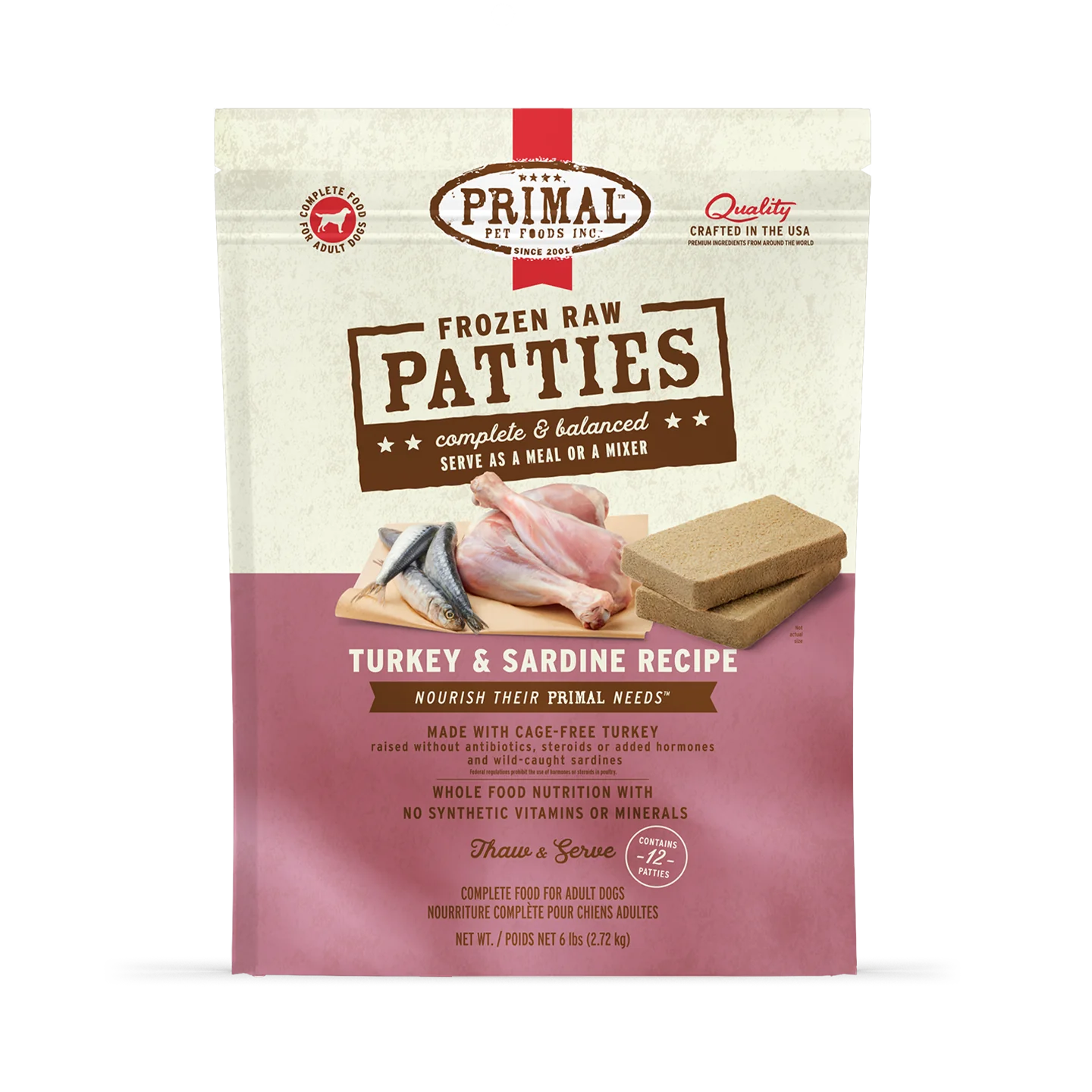 Primal Raw Dog Food Turkey & Sardine