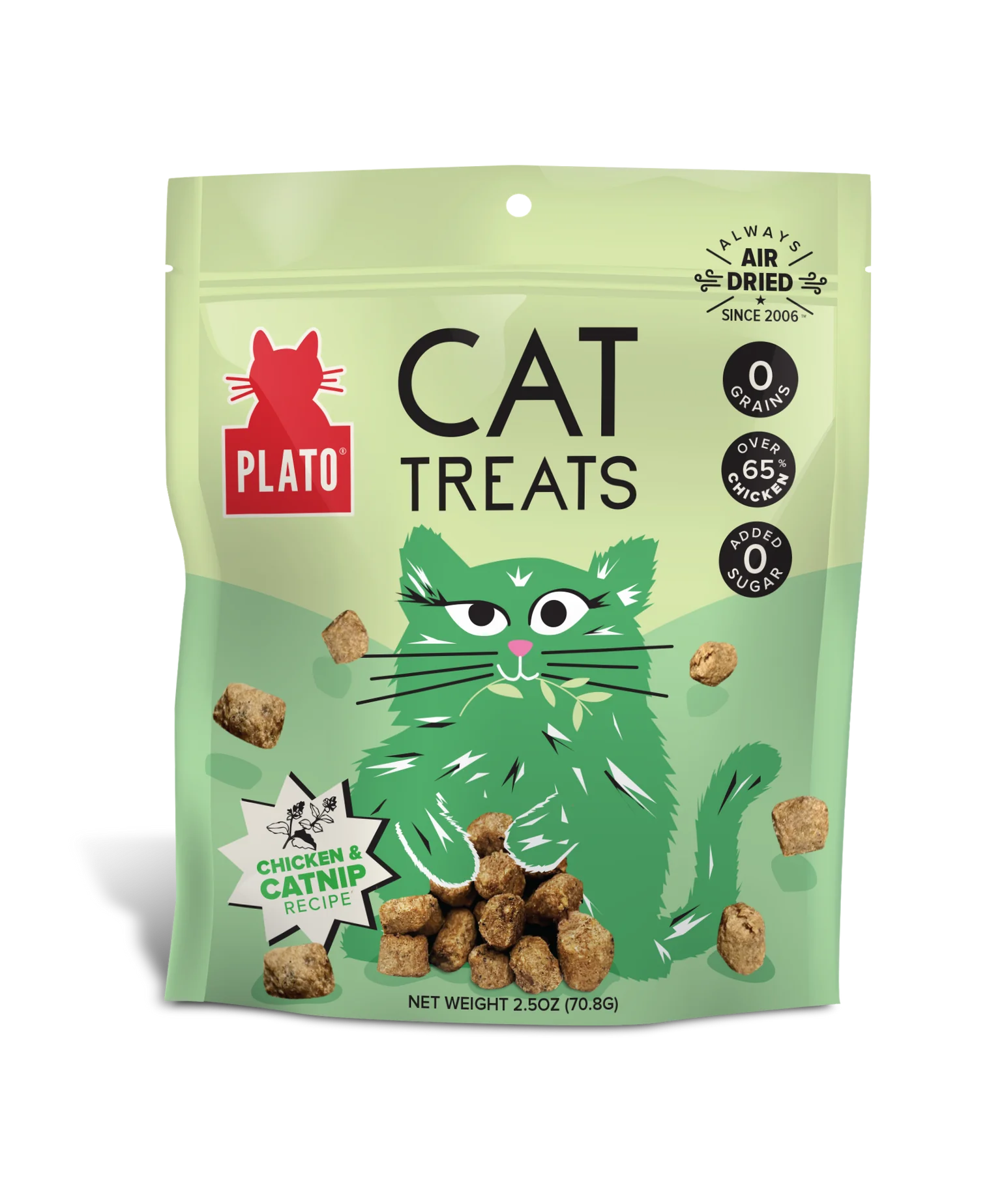 Plato Chicken & Catnip Cat Treats 2.5oz