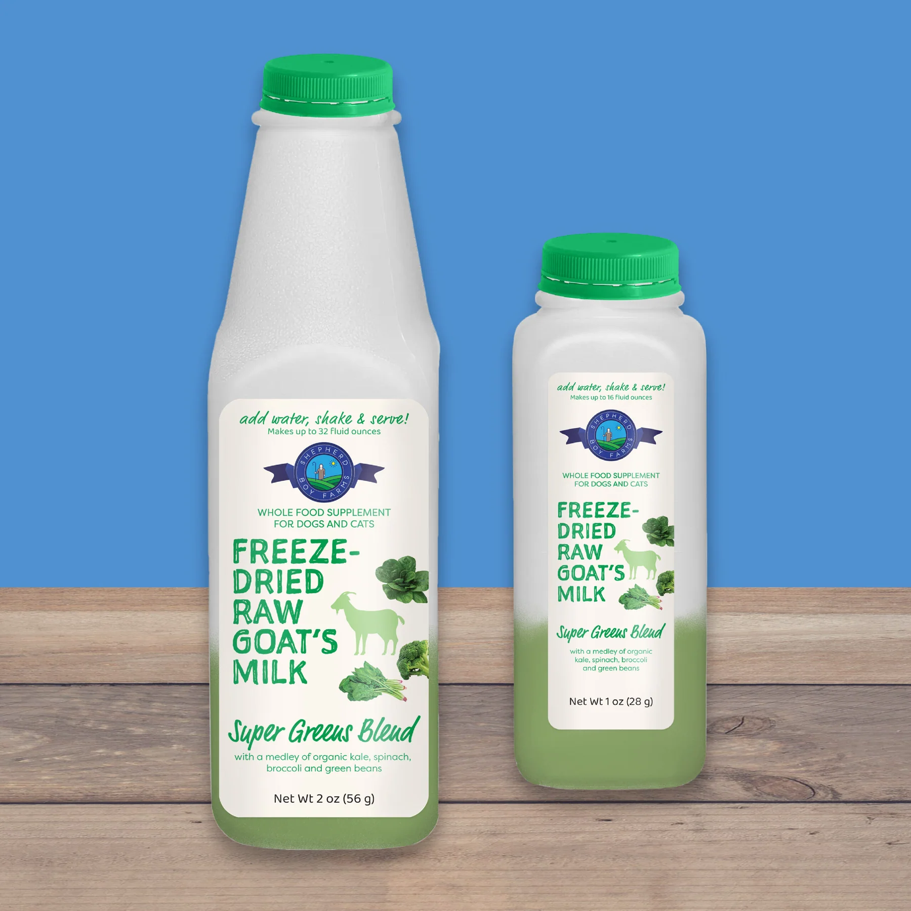 Shepherd Boy Farms Freeze Dried Goats Milk Super Greens Blend