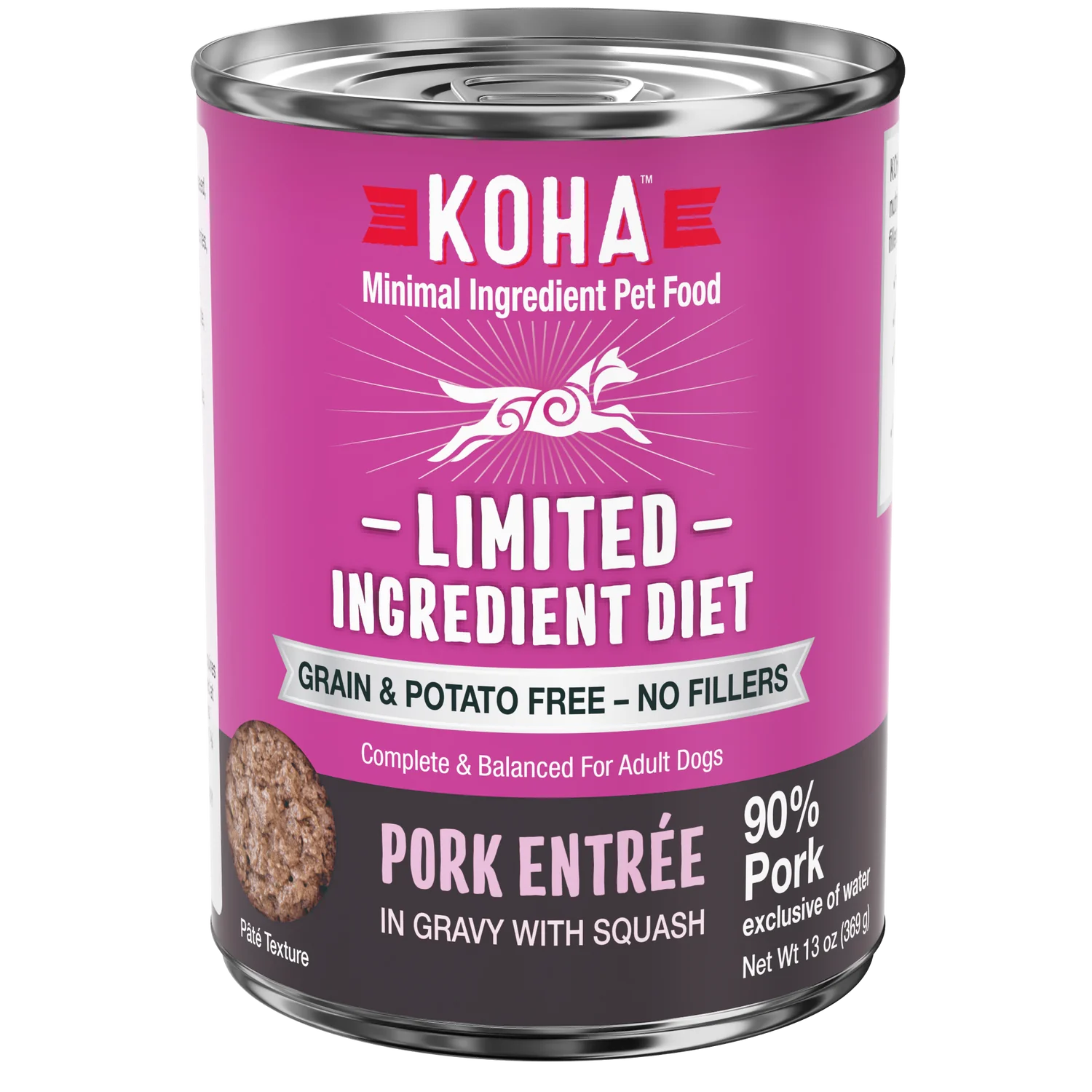 Koha Canned Dog Food Limited Ingredient Pork 13oz