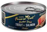 Fussie Cat Market Fresh Canned Cat food Trout & Salmon 5.5oz