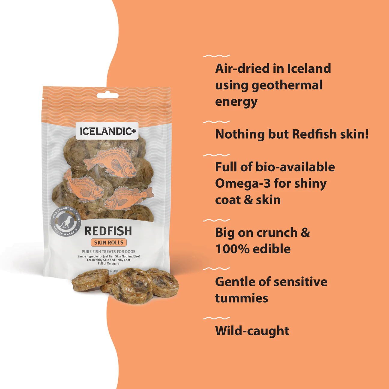 Icelandic Redfish Skin Rolls 3oz