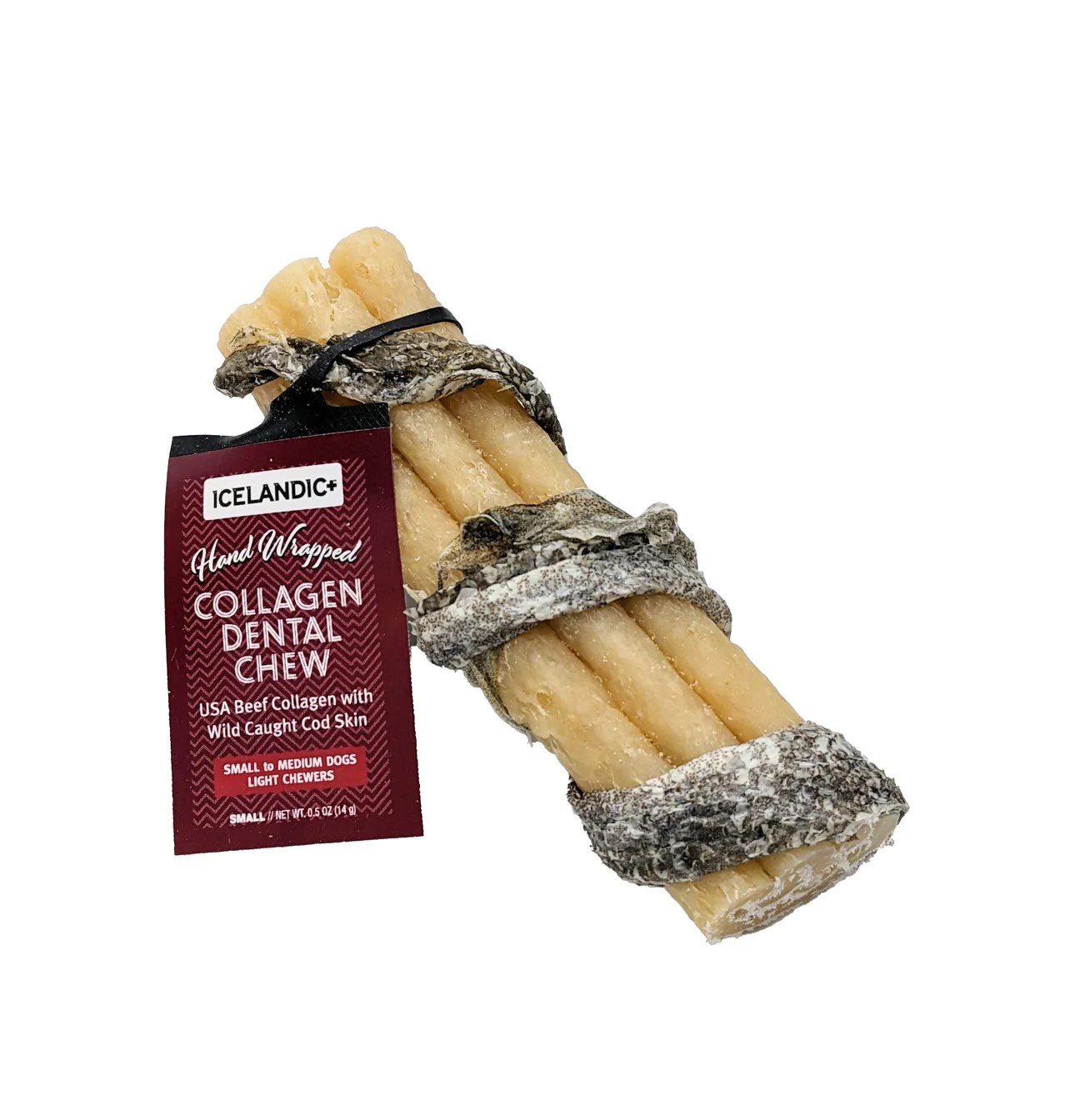 Icelandic Cod Wrapped Beef Collagen Chew 4in