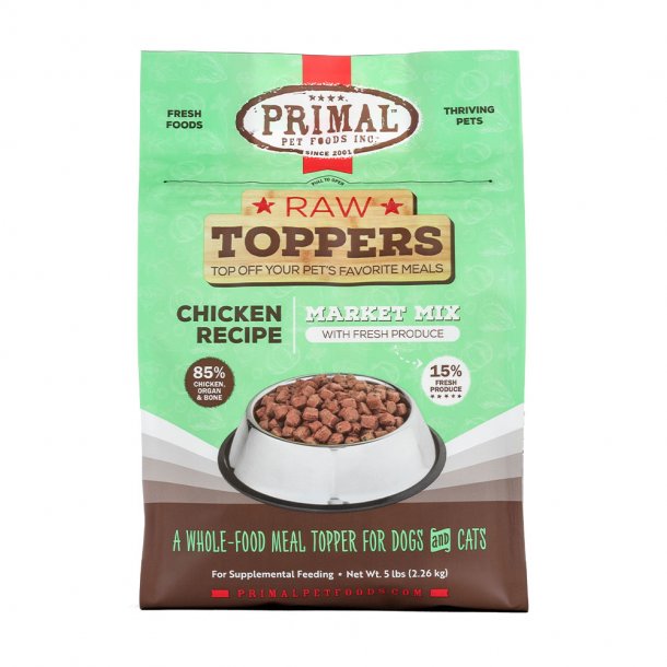 Primal Raw Dog Food Market Mix Chicken Recipe 5lb