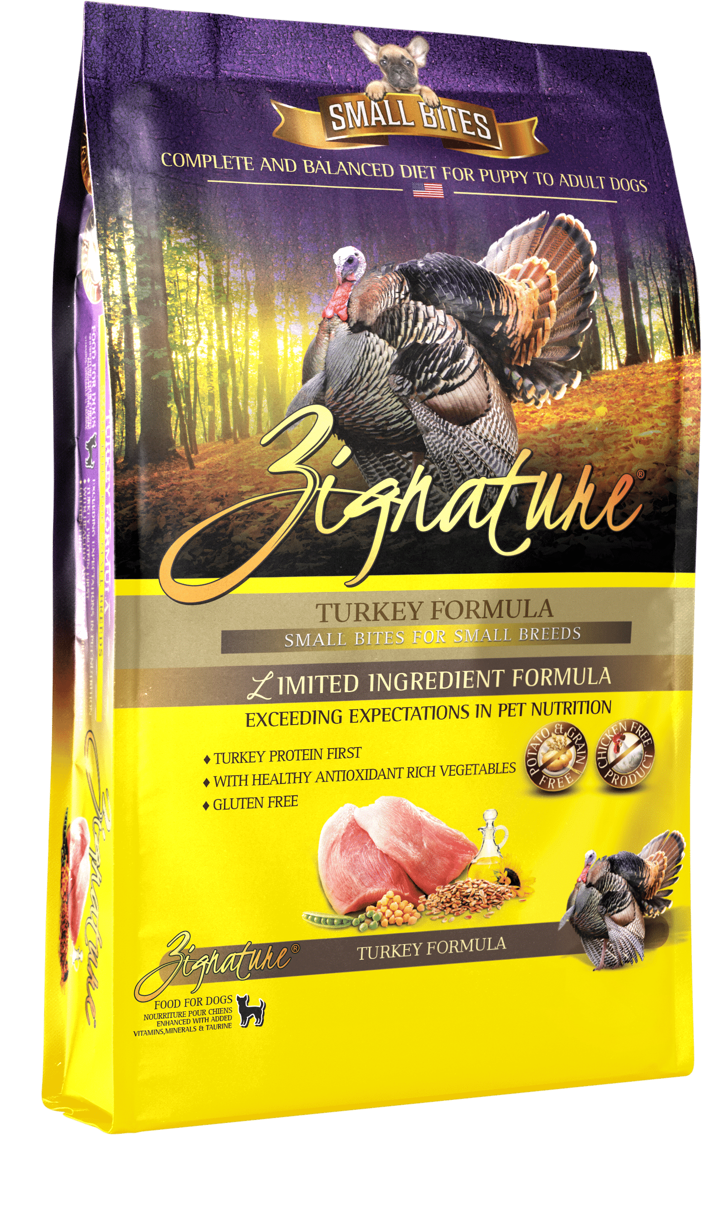 Zignature Dry Dog Food Small Bites Turkey