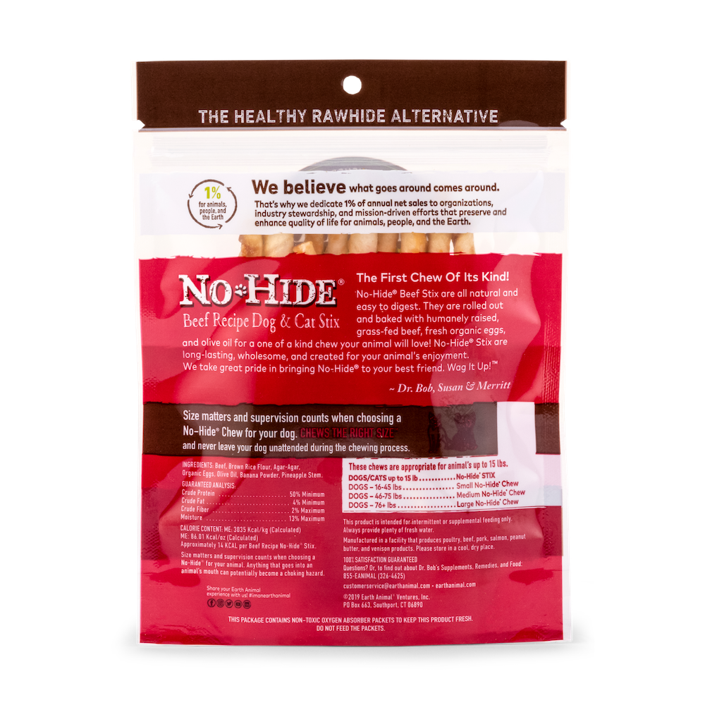 Earth Animal No Hide Beef Stix 3oz