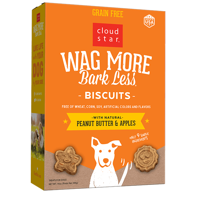 Cloud Star Wag More Peanut Butter & Apple Biscuits 14oz