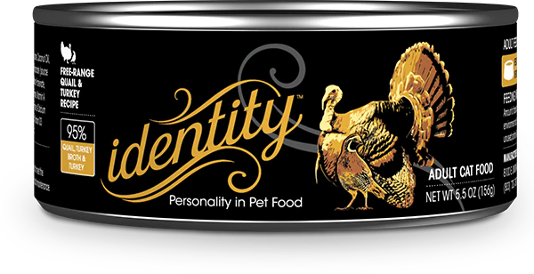 Identity Pet Cat Canned 95% Free Range Quail & Turkey Recipe 5.5oz
