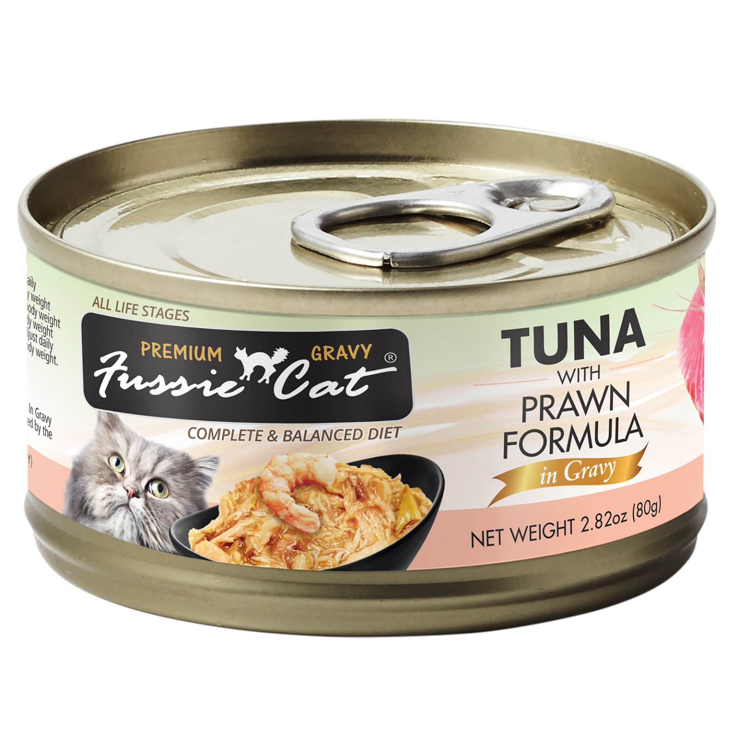 Fussie Cat Canned Tuna With Prawn & Gravy 2.8oz
