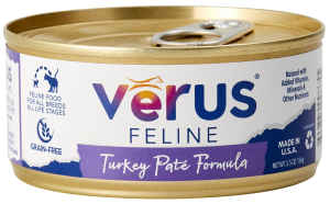 Verus Canned Cat Food Turkey Pate 6oz