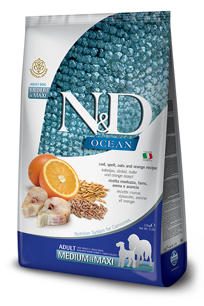 Farmina Dog Ancestral Grain Cod & Orange Med & Maxi 26.4lb