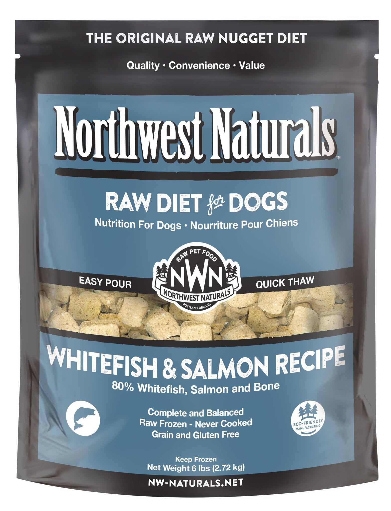 Northwest Naturals Raw Whitefish & Salmon Nuggets