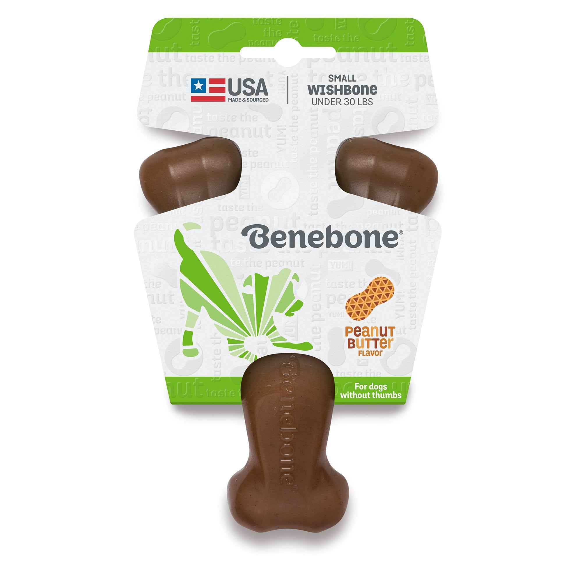 Benebone Dog Chew Wishbone Peanut Butter