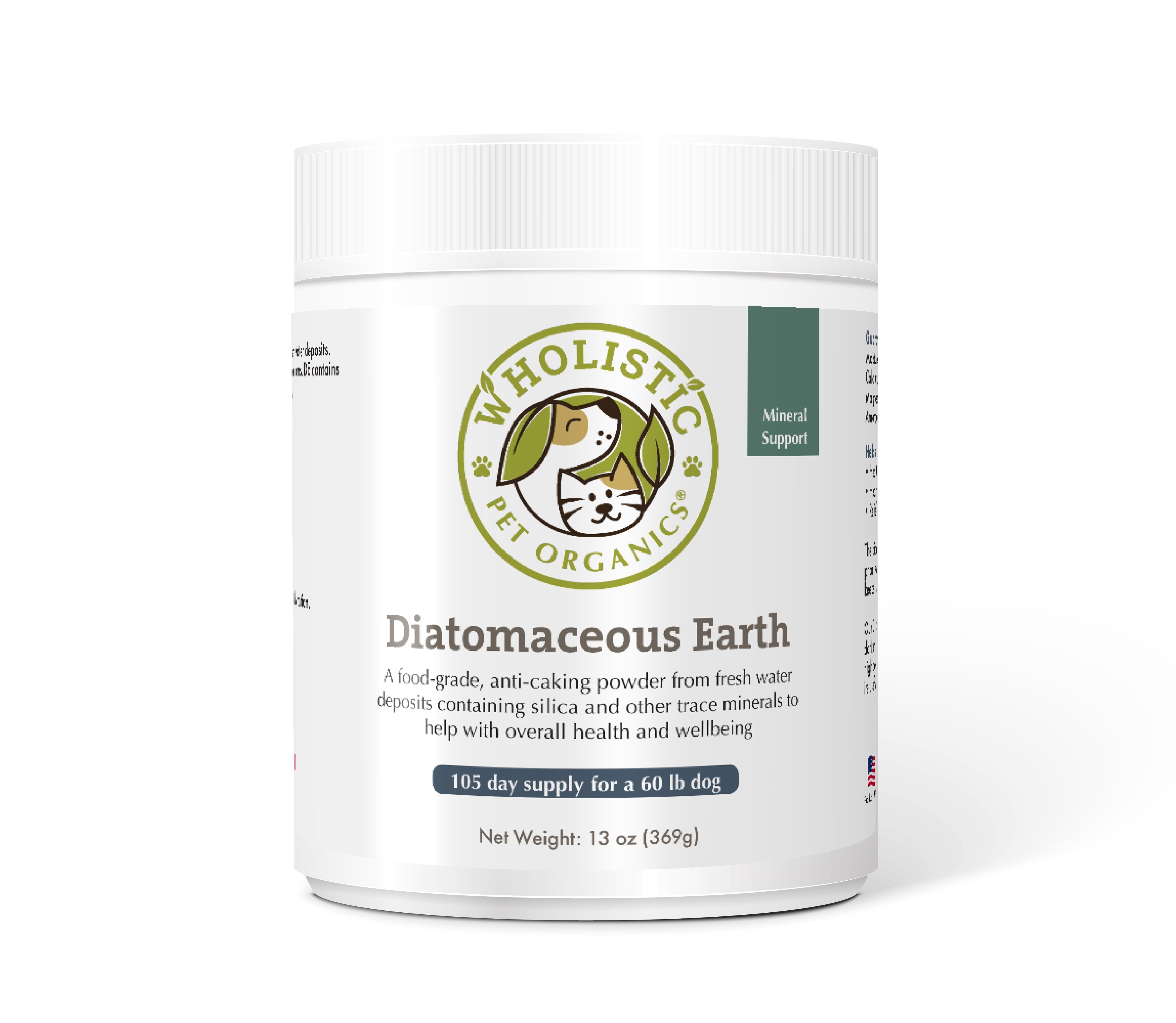 Wholistic Pet Organics Diatomaceous Earth 13oz