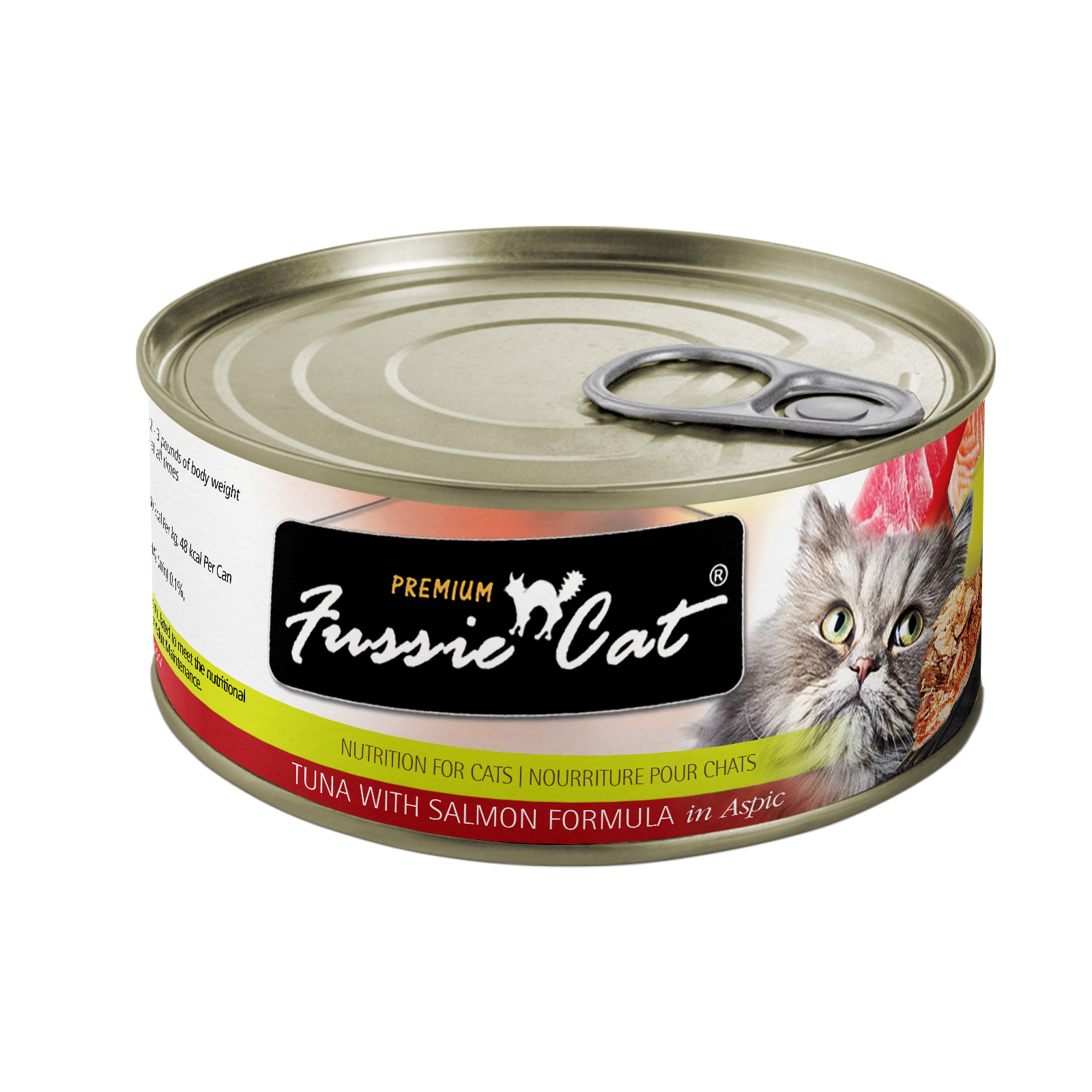 Fussie Cat Canned Cat Food Tuna & Salmon in Aspic 2.8oz