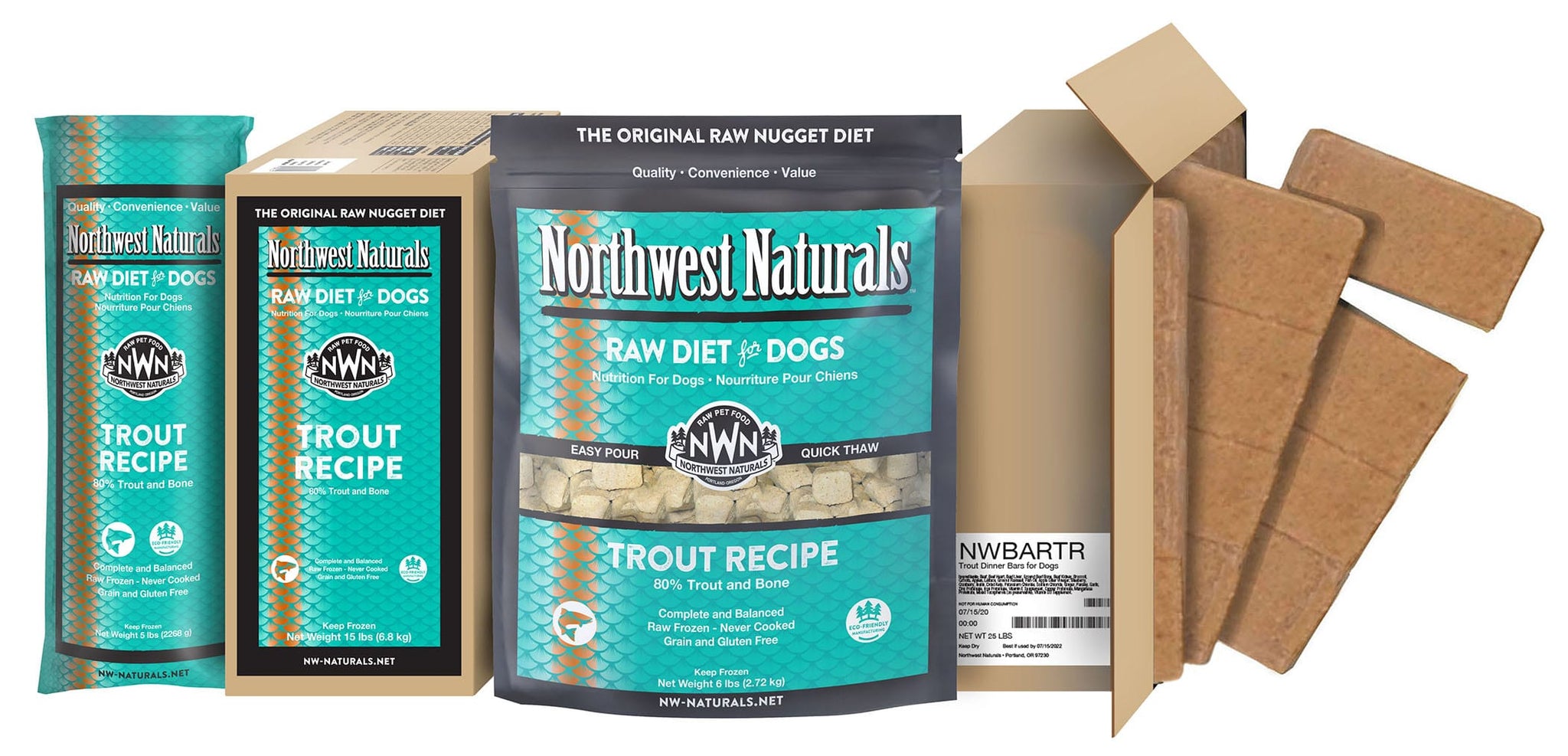 Northwest Naturals Raw Trout Nuggets 6lb