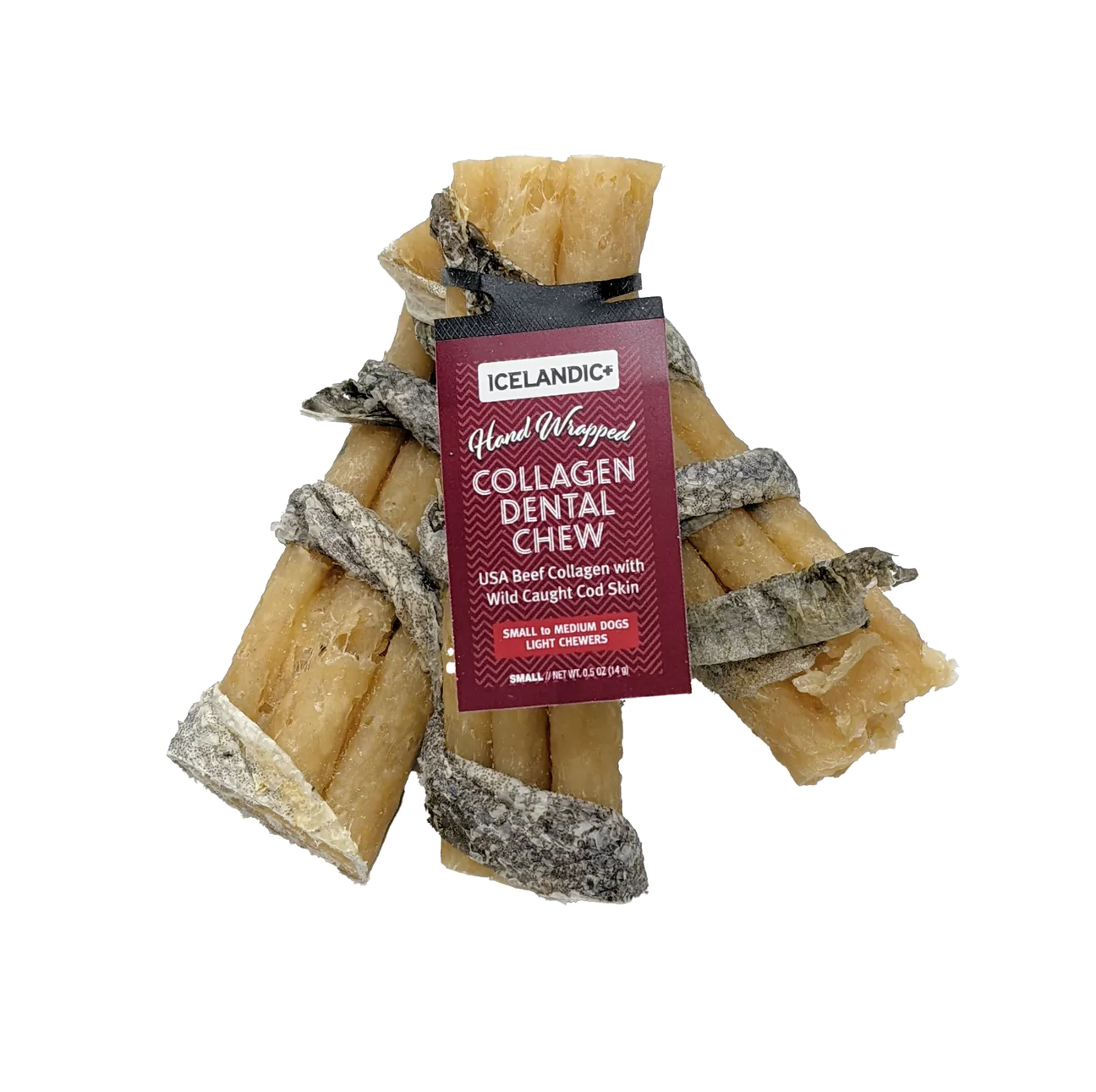 Icelandic Cod Wrapped Beef Collagen Chew 4in