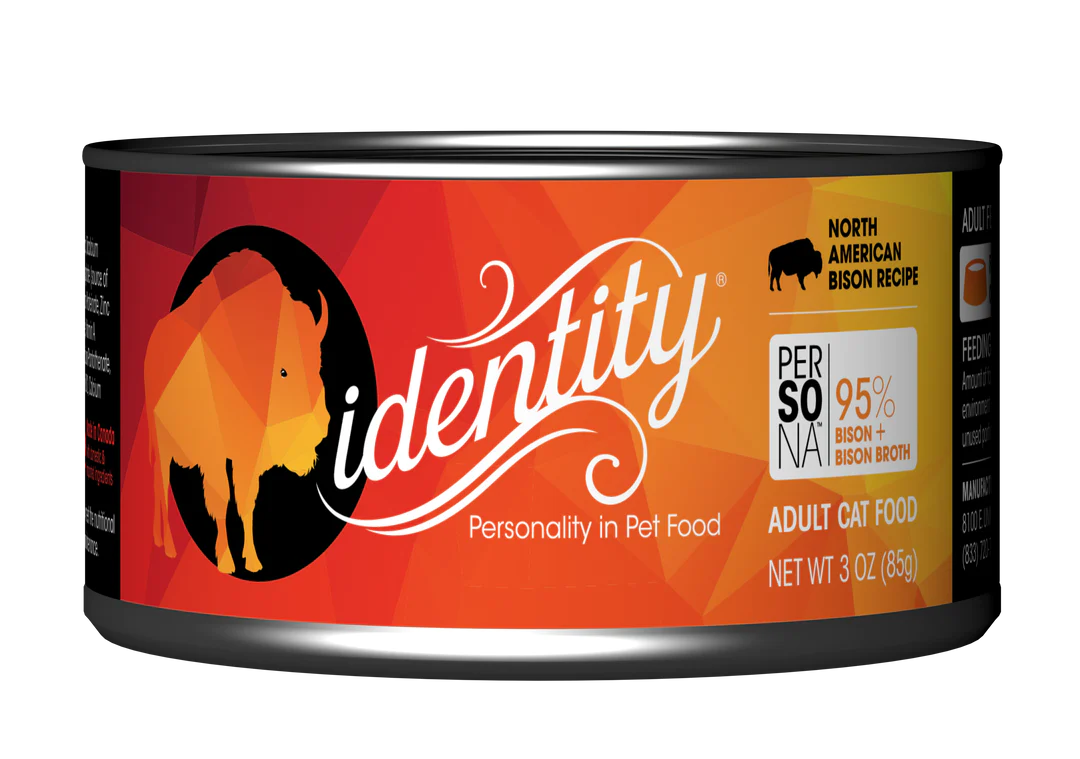 Identity Pet Cat Canned Persona 95% North American Bison Recipe 3oz