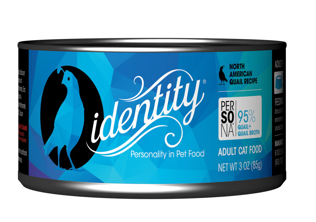 Identity Pet Cat Canned Persona 95% North American Quail Recipe 3oz
