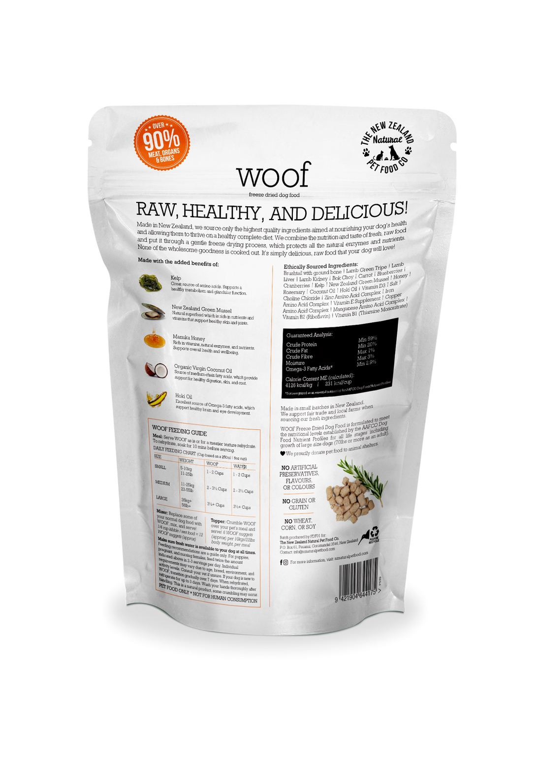 New Zealand Natural Freeze Dried Woof Wild Bushtail