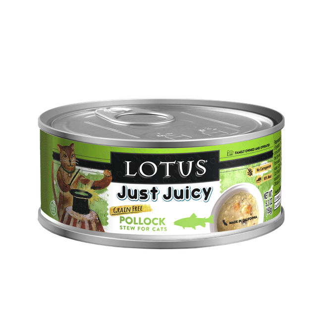 Lotus Canned Cat Food Just Juicy Pollock Stew