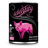Identity Pet Canned 95% Free Range Prairie Pork Recipe 13oz