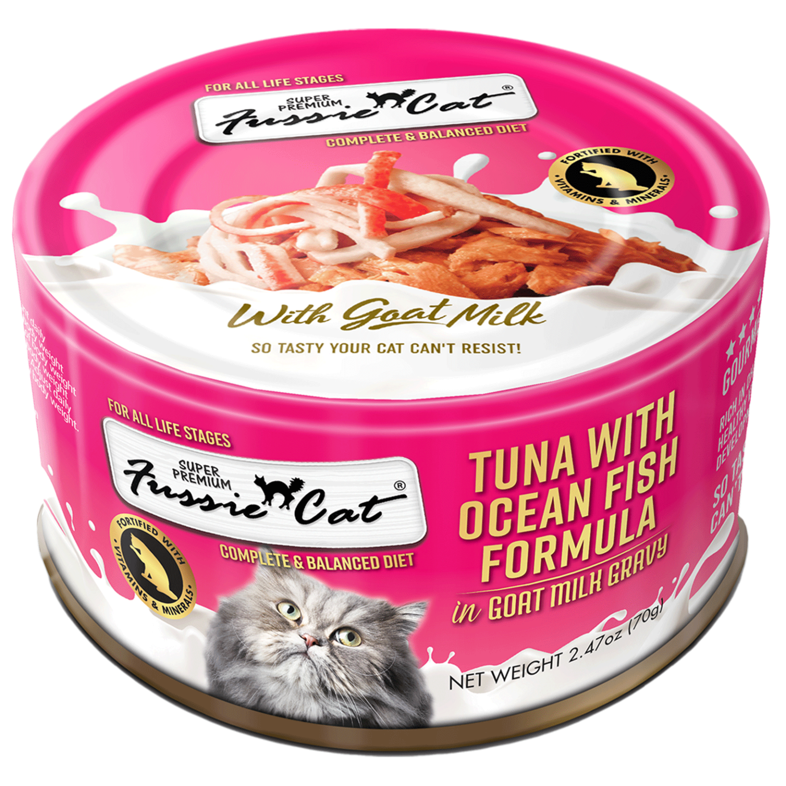 Fussie Cat Canned Tuna With Oceanfish & Goat Milk Gravy 2.47oz