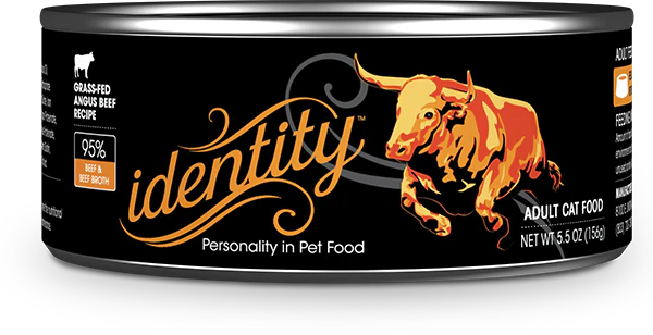 Identity Pet Cat Canned 95% Grass Fed Angus Beef Recipe 5.5oz