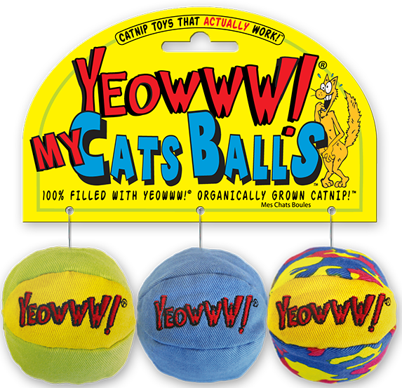 Yeowww Catnip Ball Toy 3pk