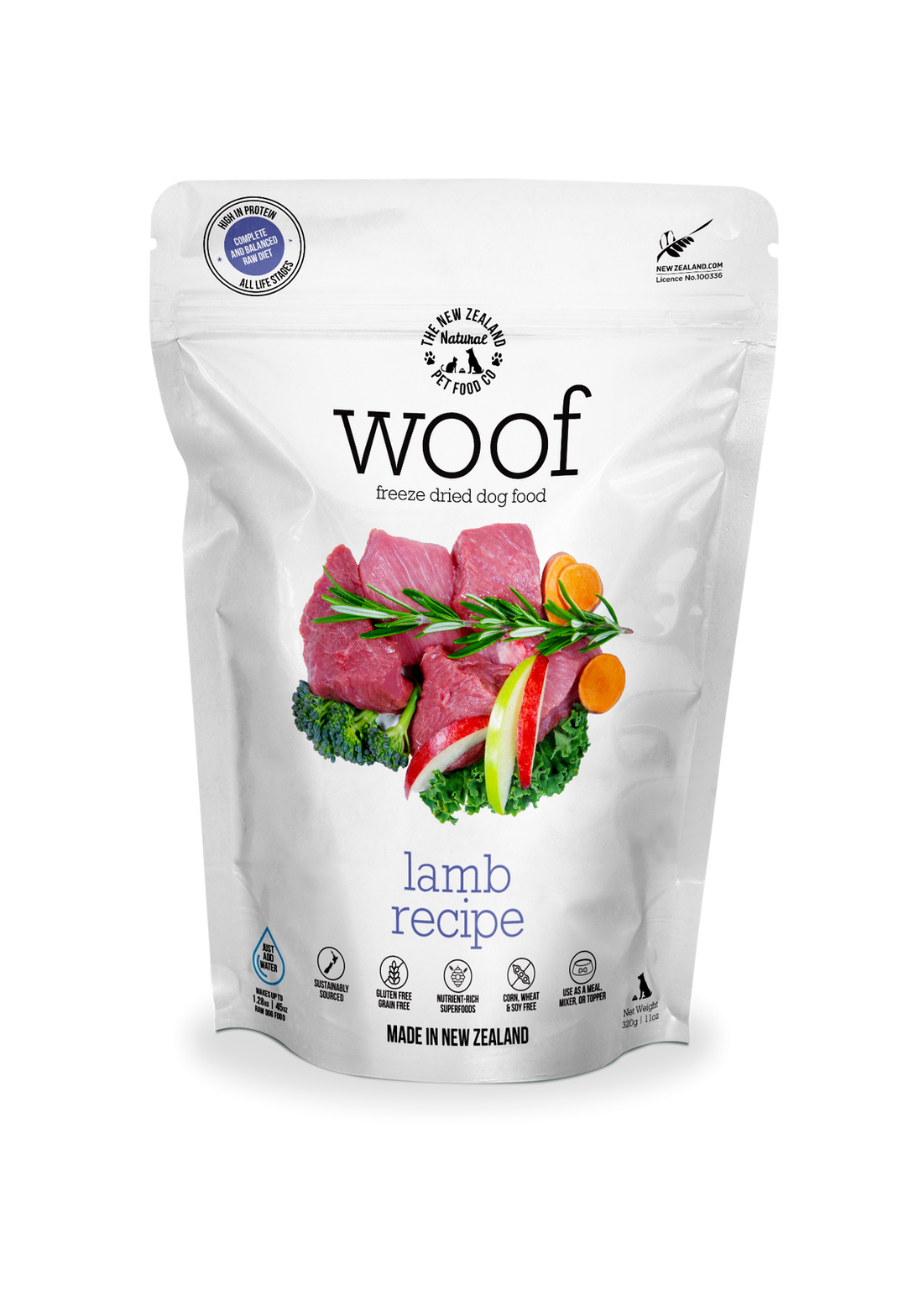 New Zealand Natural Freeze Dried Woof Lamb
