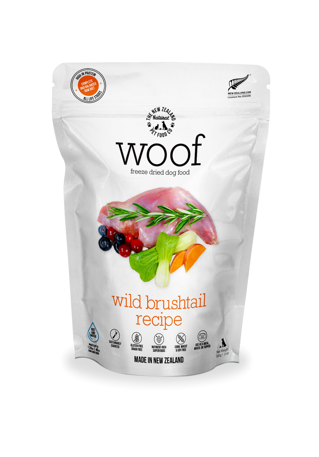 New Zealand Natural Freeze Dried Woof Wild Bushtail