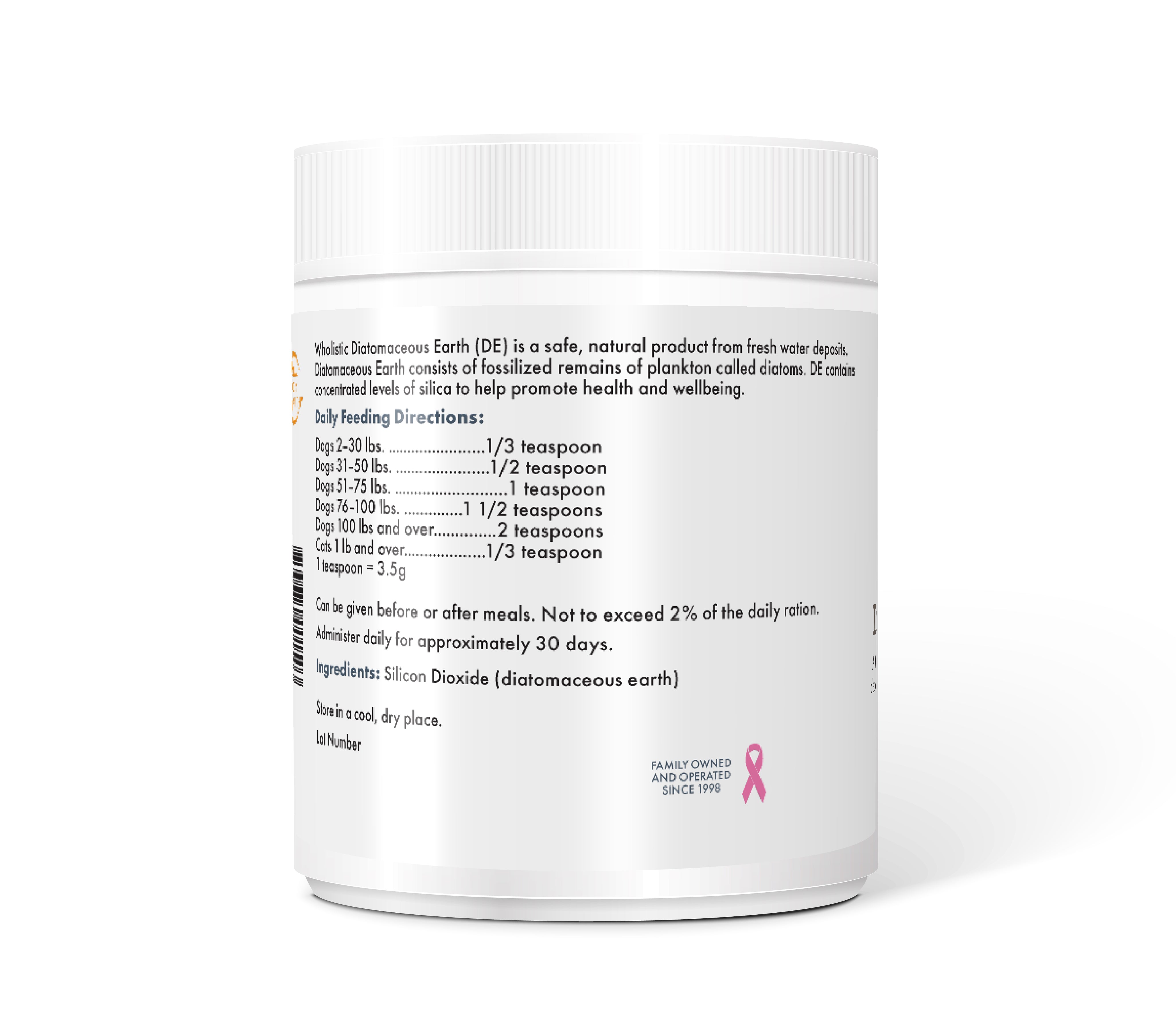 Wholistic Pet Organics Diatomaceous Earth 13oz