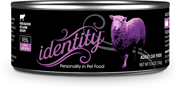 Identity Pet Cat Canned 95% Free Range NZ Lamb Recipe 5.5oz