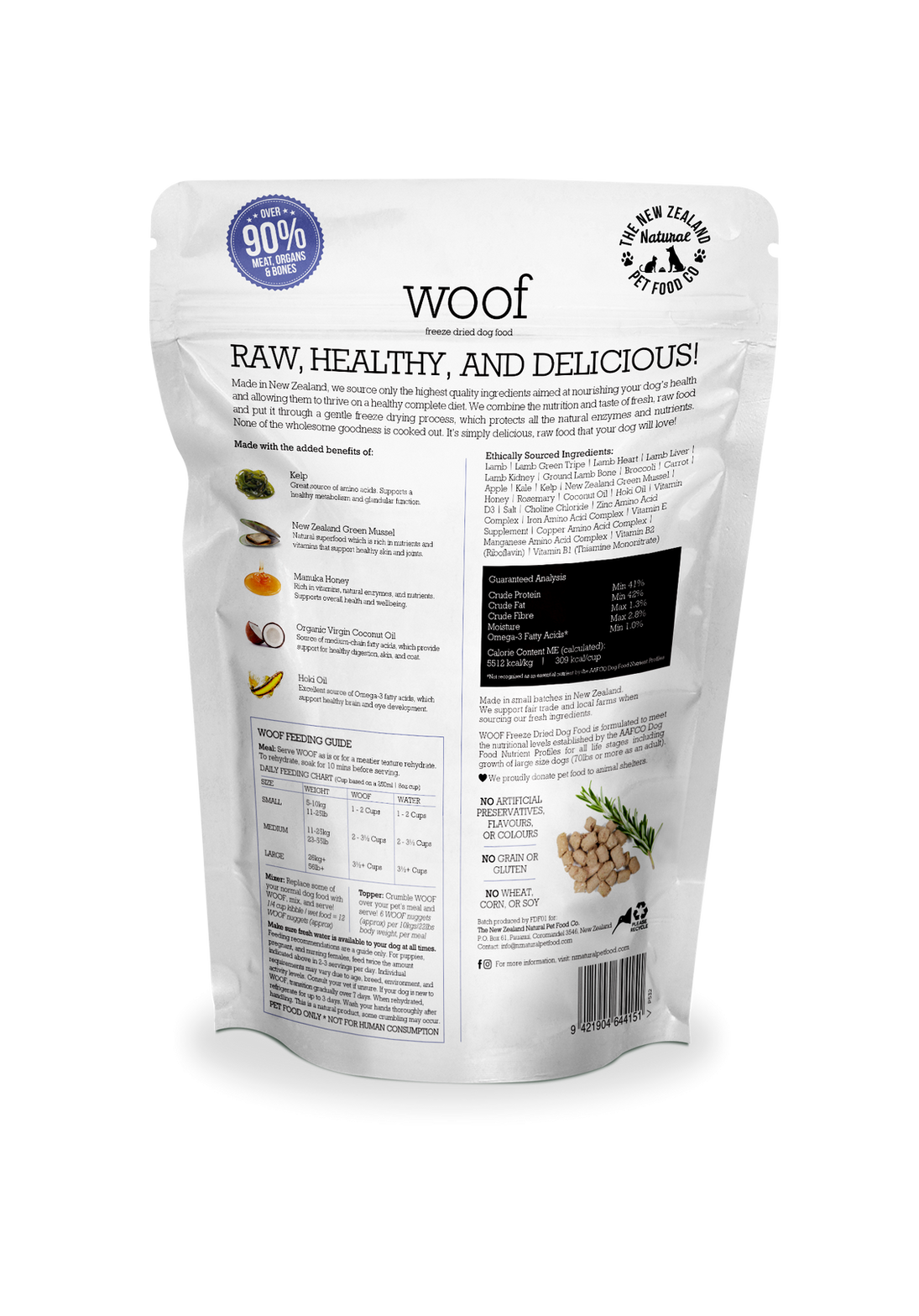 New Zealand Natural Freeze Dried Woof Lamb