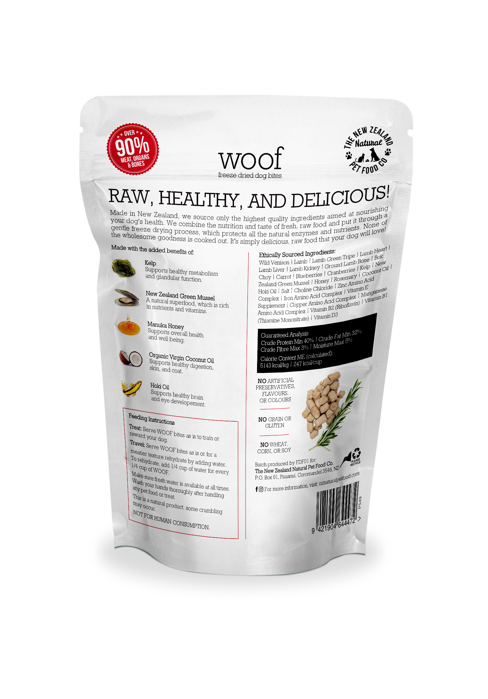 New Zealand Natural Freeze Dried Woof Wild Vension
