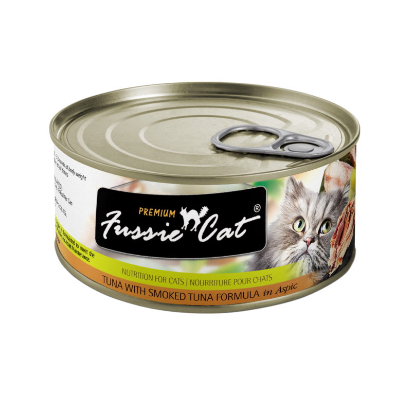 Fussie Cat Canned Cat Food Tuna & Smoked Tuna 2.8oz