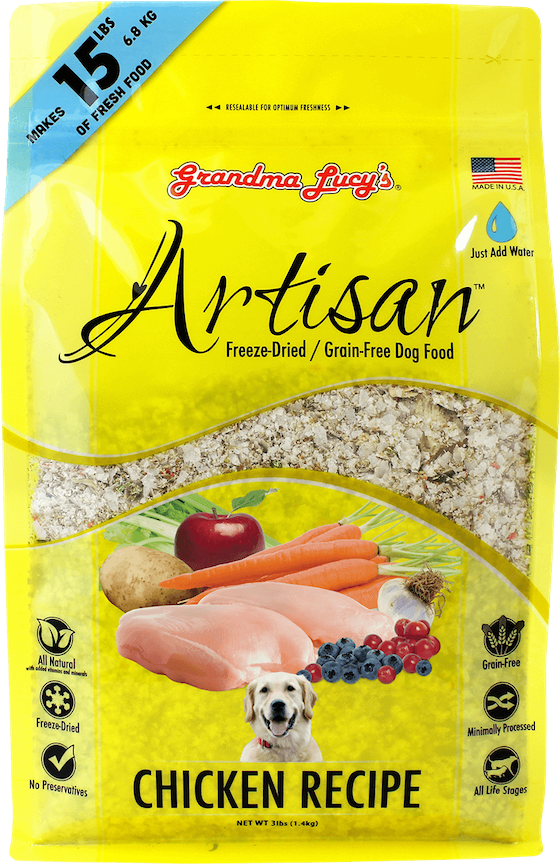 Grandma Lucy's Freeze Dried Dog Food Artisan Chicken Recipe