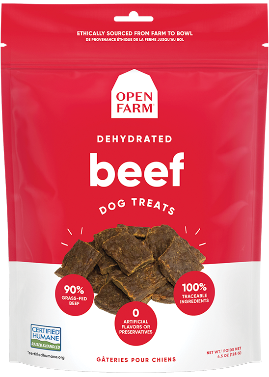 Open Farm Dehydrated Beef Recipe Treats 4.5oz