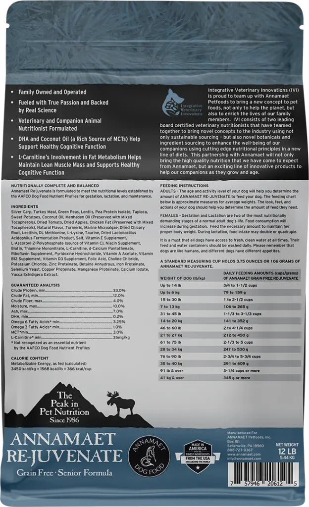 Annamaet Dry Dog Food Re-Juvinate