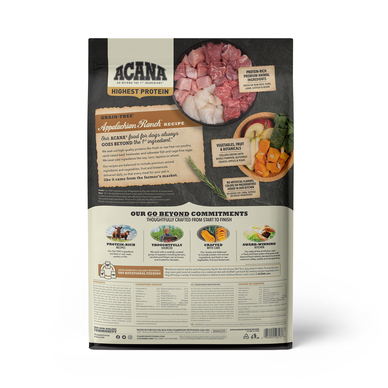 Acana Dry Dog Food Highest Protein Appalachian Ranch