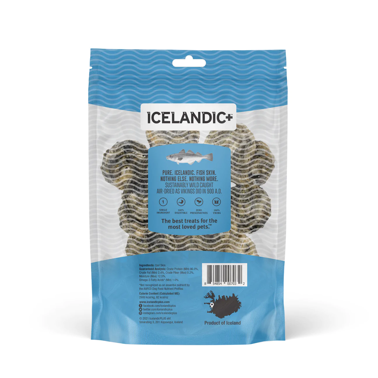 Icelandic Cod Skin Rolls 3oz