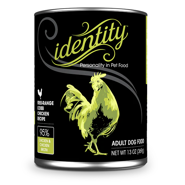 Identity Pet Canned 95% Free Range Cobb Chicken Recipe 13oz