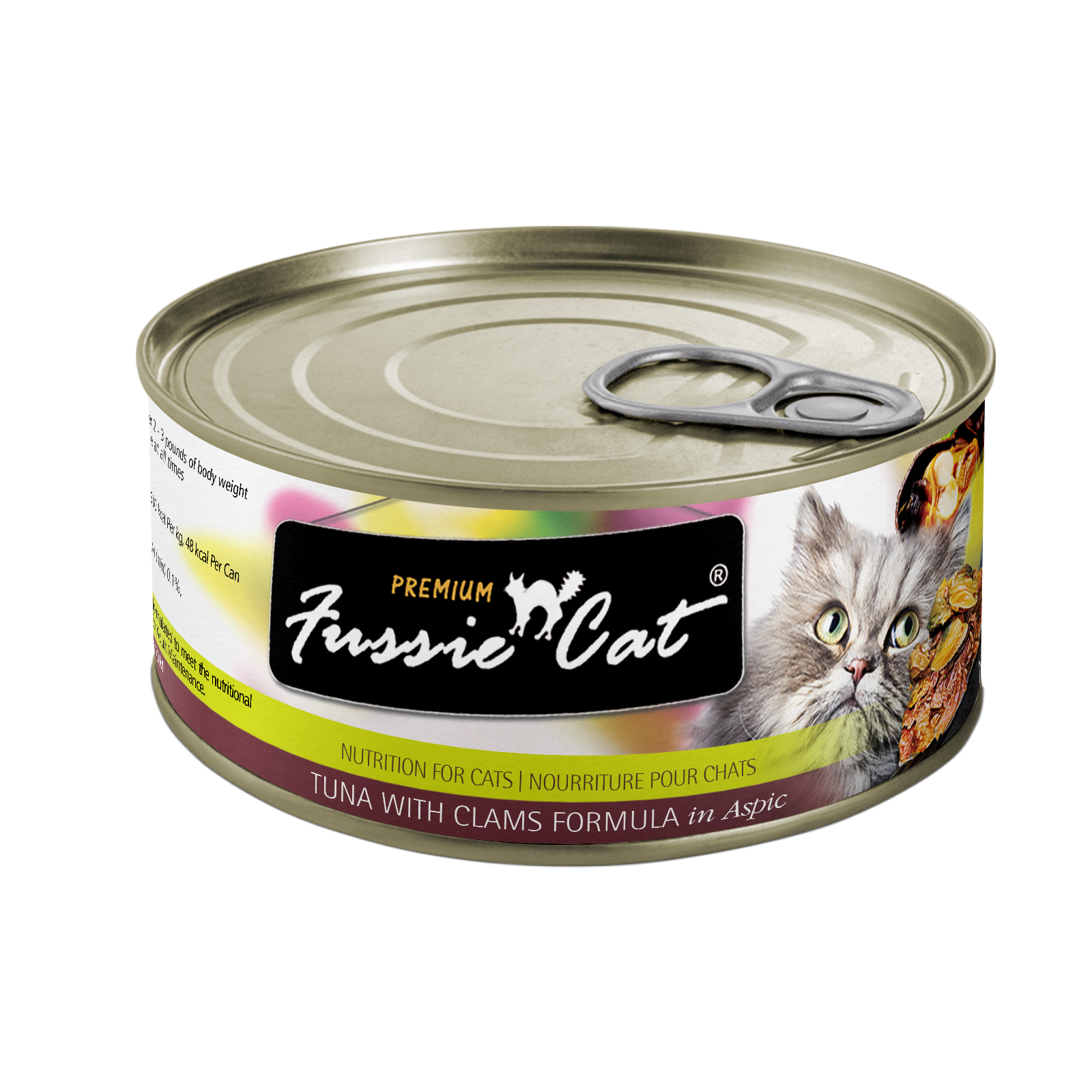 Fussie Cat Canned Cat Food Tuna & Clam 2.8oz